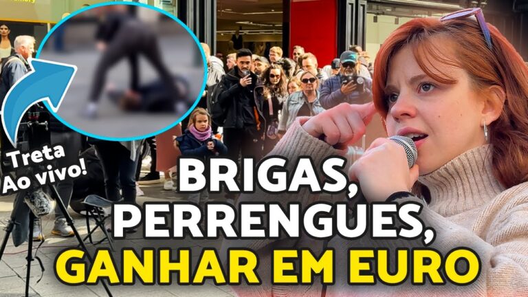 Artista de rua brasileira se apresenta em Dublin na Irlanda