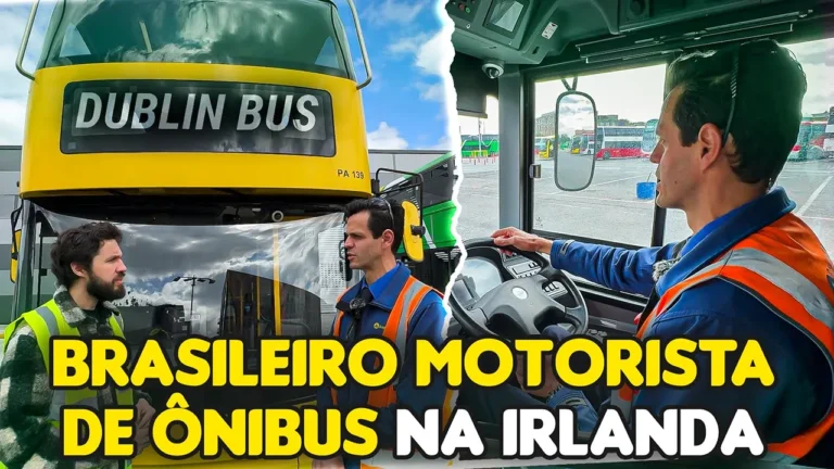 Afonso mostra como é trabalhar como motorista de ônibus na Irlanda