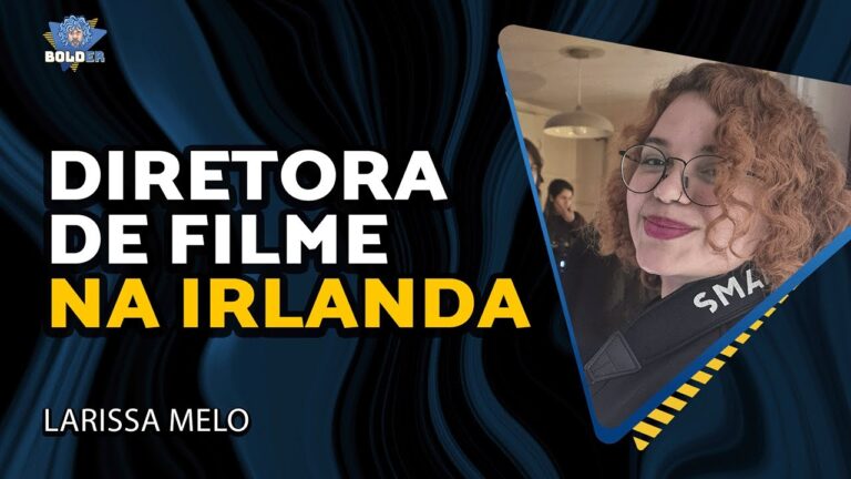 Capa do episódio com a cineasta brasileira Larissa Melo na Irlanda