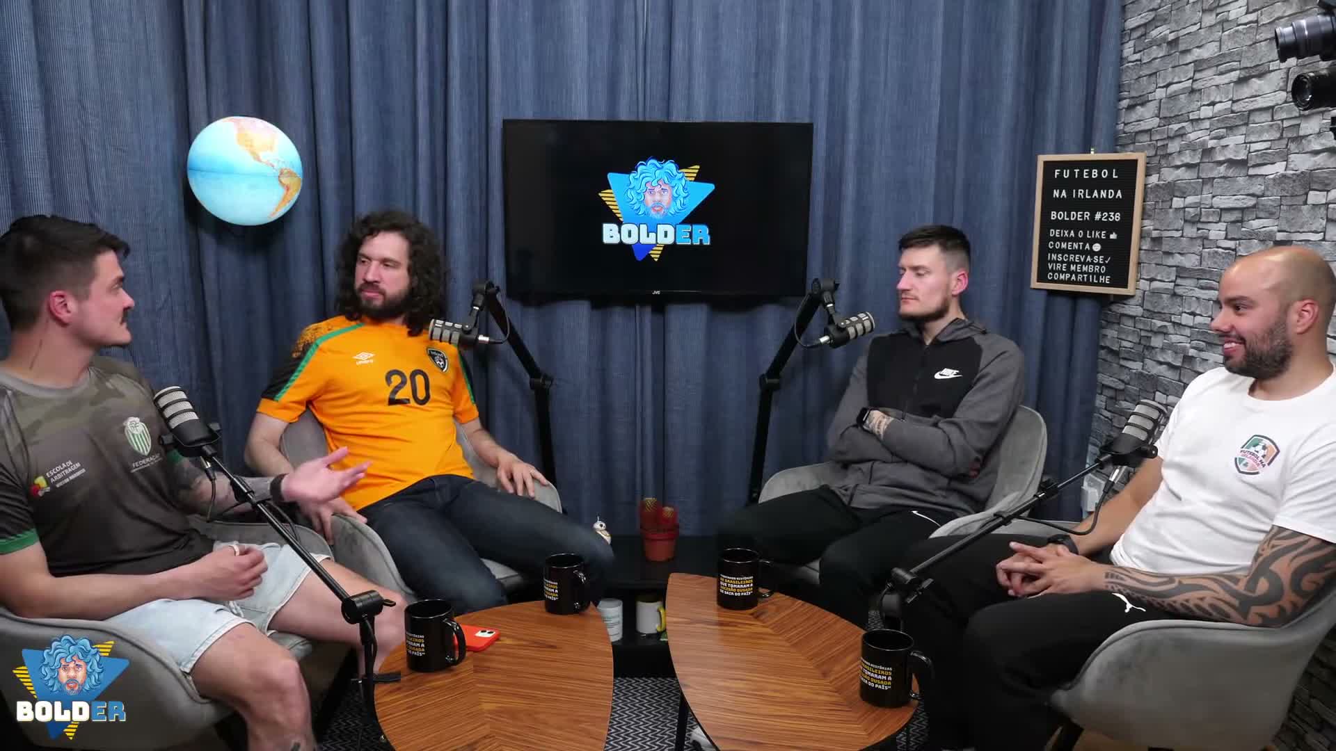 Convidados conversam com Bolder sobre futebol na Irlanda